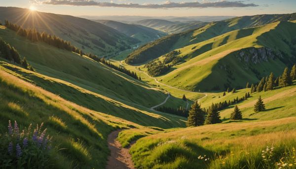 Échappée verte sur les hauteurs dominant la vallée