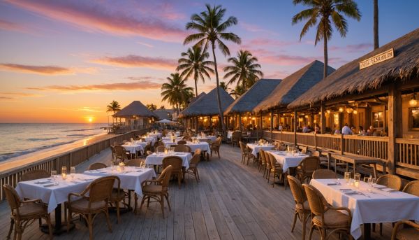 Pourquoi tester le restaurant de plage au coucher du soleil